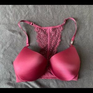 Lace halter push-up bralette